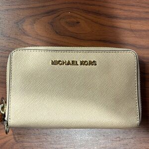 Michael Kors Gold Textured Wallet
